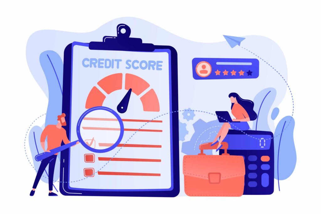 Credit rating concept vector illustration.
