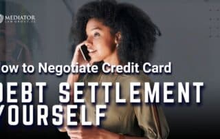 how to negotiate credit card debt settlement yourself