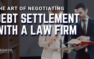 how to negotiate a debt settlement with a law firm