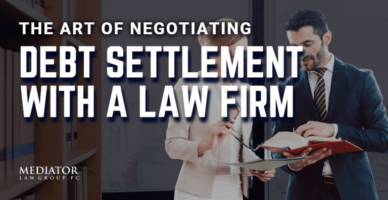 how to negotiate a debt settlement with a law firm